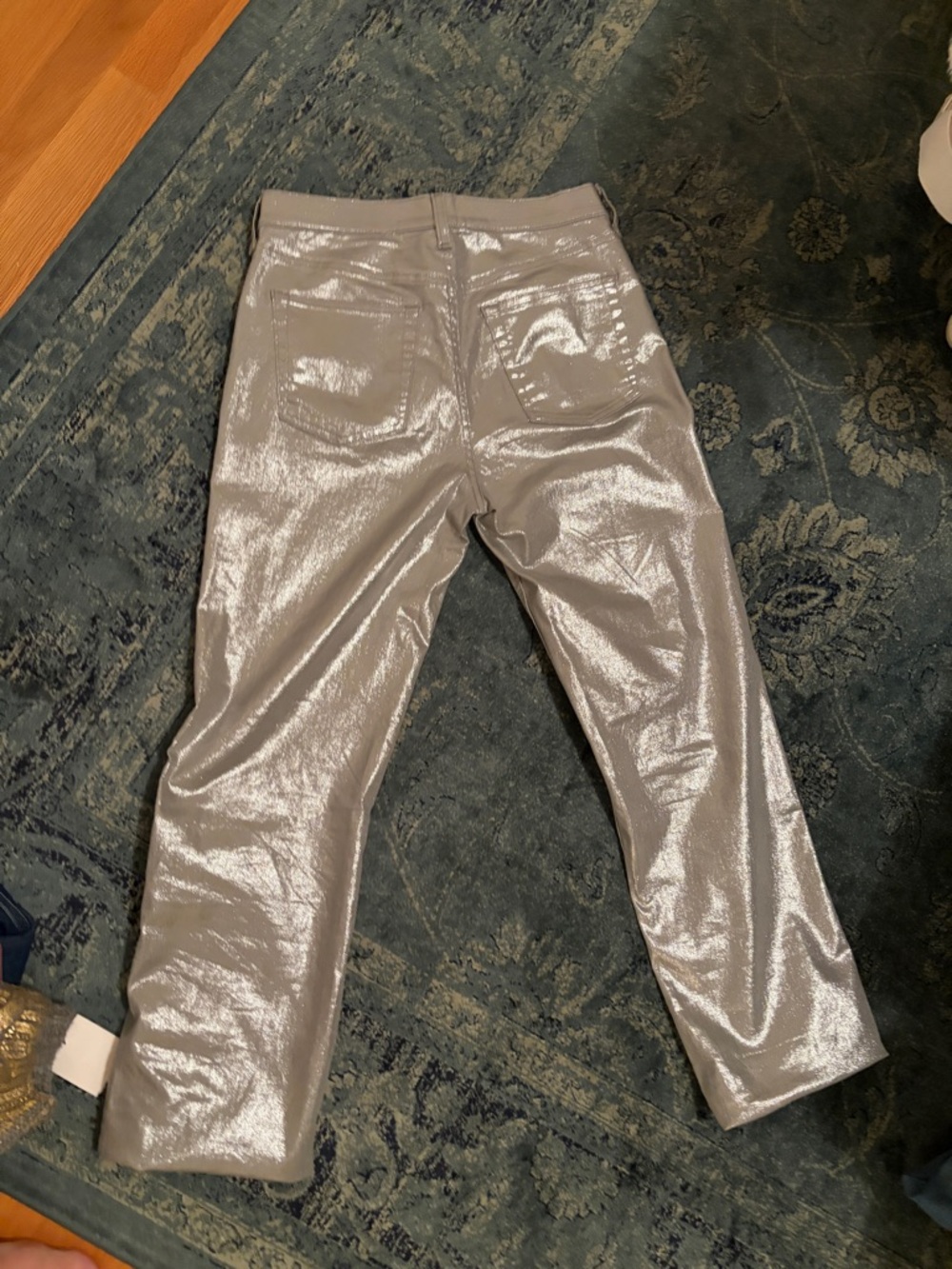 GAP Metallic Silver Boot Cut Jeans